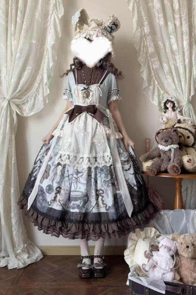 Hyq ～Symbiotic Doll～ Stand Collar Natural Waist Gothic Lolita OP
