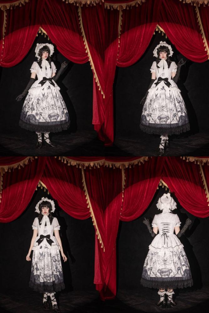 Hyq ～Symbiotic Doll～ Stand Collar Natural Waist Gothic Lolita OP