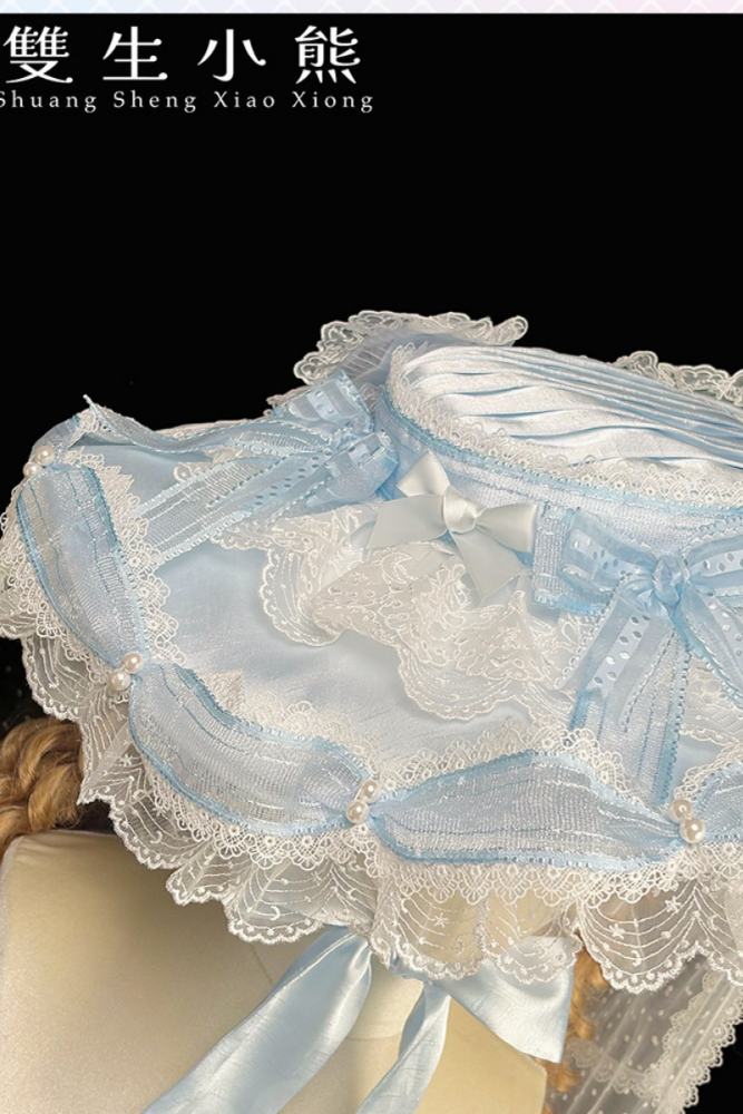 Alice Girl ～Promise Under the Galaxy～ Sweet Lolita Headbow Cake Hat Wristcuffs and Choker