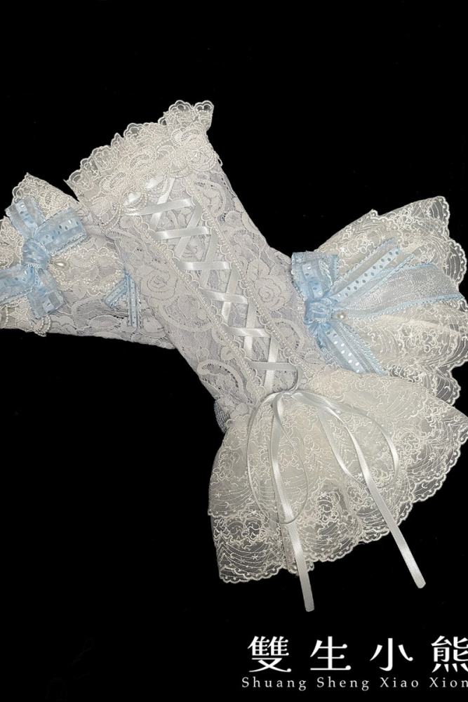 Alice Girl ～Promise Under the Galaxy～ Sweet Lolita Headbow Cake Hat Wristcuffs and Choker