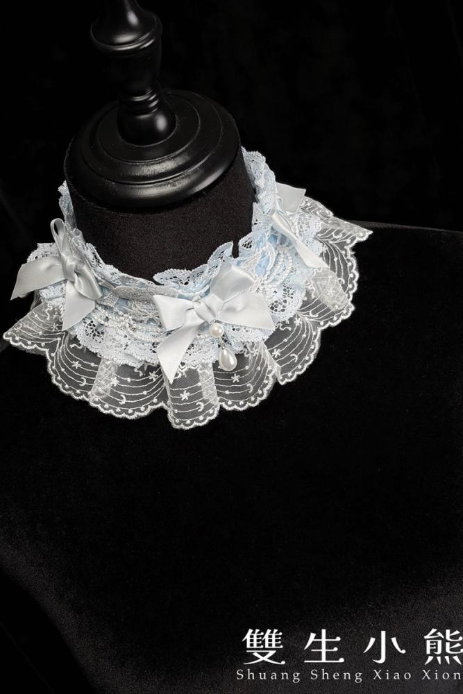 Alice Girl ～Promise Under the Galaxy～ Sweet Lolita Headbow Cake Hat Wristcuffs and Choker