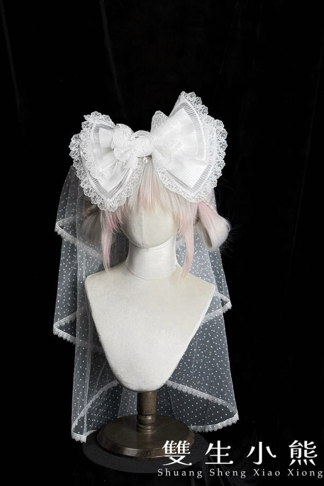Alice Girl ～Promise Under the Galaxy～ Sweet Lolita Headbow Cake Hat Wristcuffs and Choker