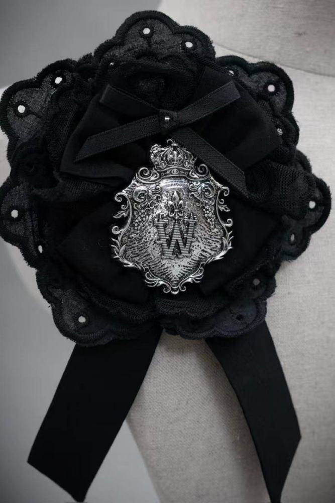 Hyq ～Symbiotic Doll～ Gothic Lolita Hairband Hat Bonnet Brooch and Necklace