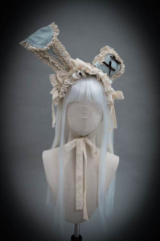 Hyq ～Symbiotic Doll～ Gothic Lolita Hairband Hat Bonnet Brooch and Necklace