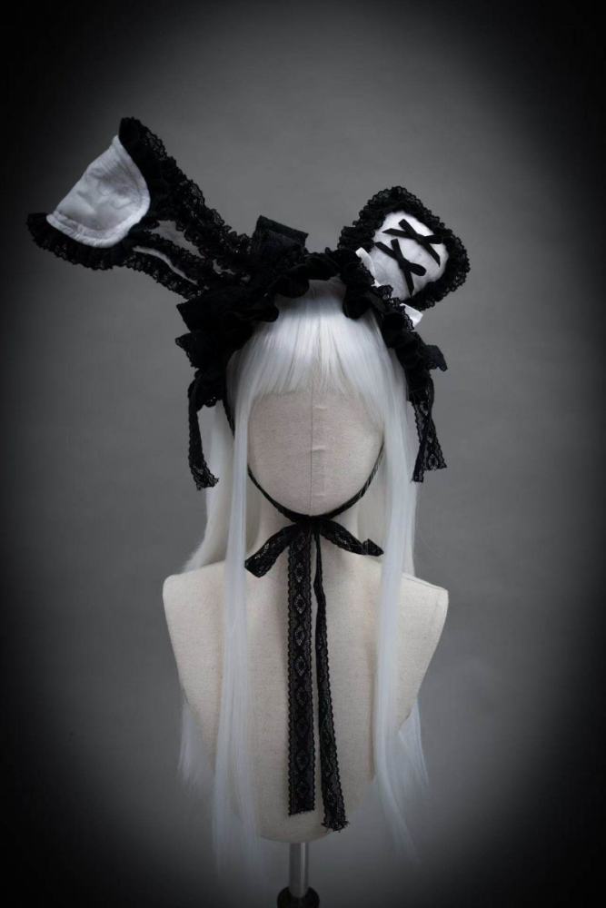 Hyq ～Symbiotic Doll～ Gothic Lolita Hairband Hat Bonnet Brooch and Necklace