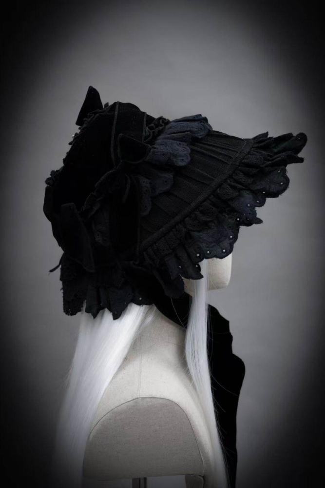 Hyq ～Symbiotic Doll～ Gothic Lolita Hairband Hat Bonnet Brooch and Necklace