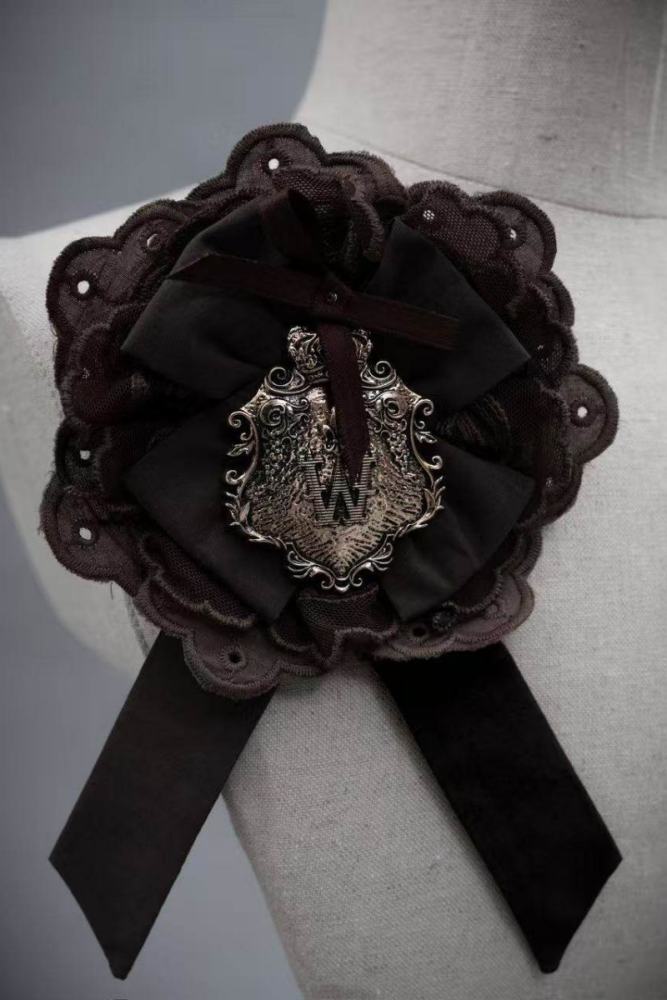 Hyq ～Symbiotic Doll～ Gothic Lolita Hairband Hat Bonnet Brooch and Necklace