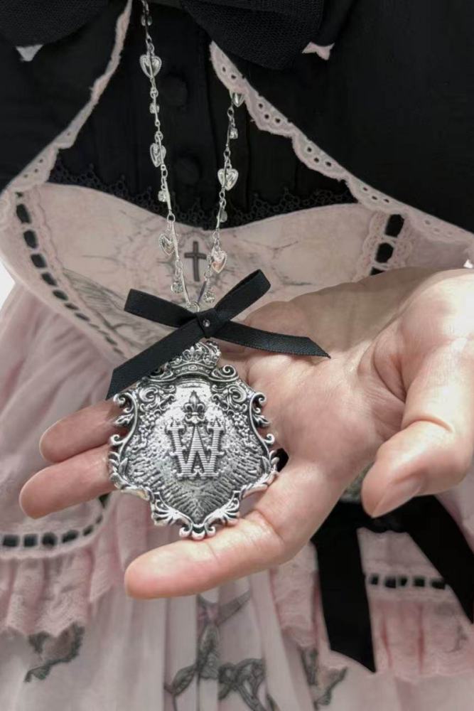 Hyq ～Symbiotic Doll～ Gothic Lolita Hairband Hat Bonnet Brooch and Necklace