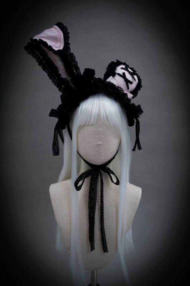 Hyq ～Symbiotic Doll～ Gothic Lolita Hairband Hat Bonnet Brooch and Necklace