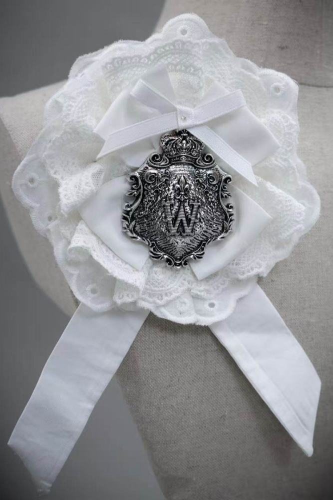 Hyq ～Symbiotic Doll～ Gothic Lolita Hairband Hat Bonnet Brooch and Necklace
