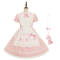 Pink Fake Two Pieces OP and Necklace