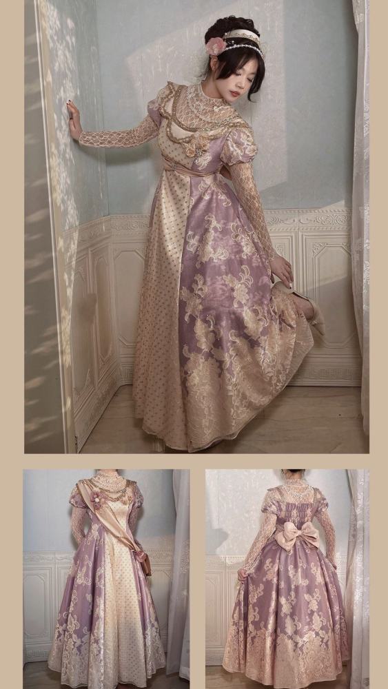 Xwc ～Sinking Twilight～ Luxury Regency Era Empire OP Dress