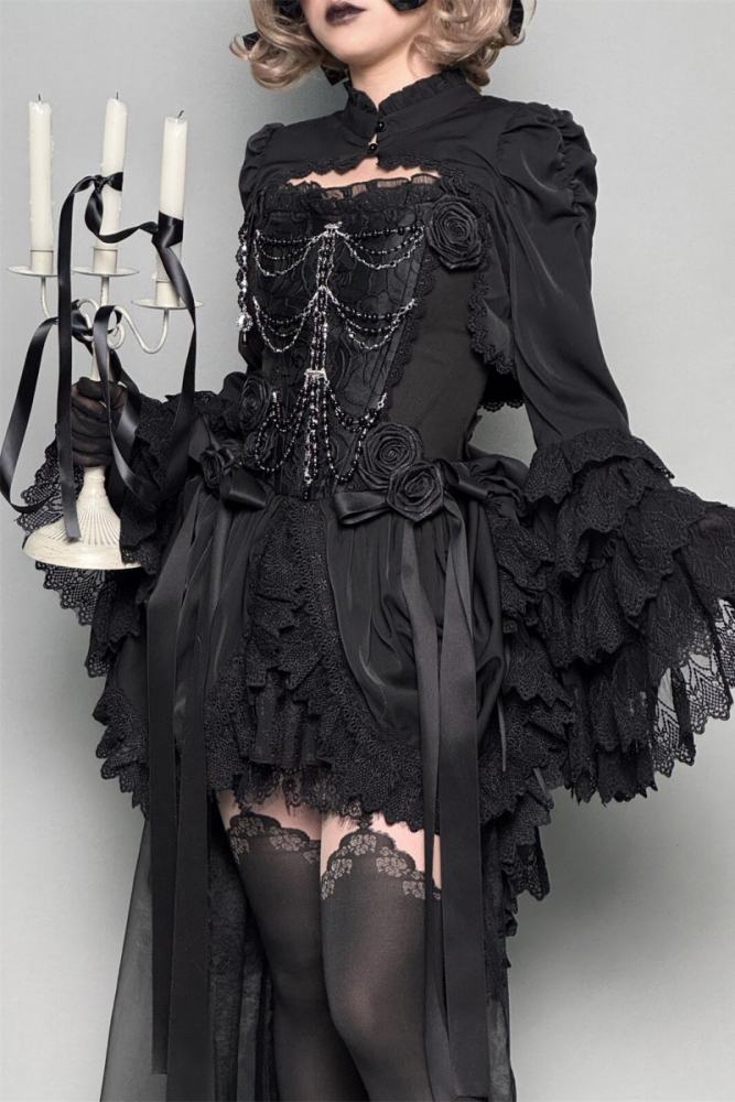 LeMiroir Saint Follower Gothic Lolita Bonnet Chain and Top Hat