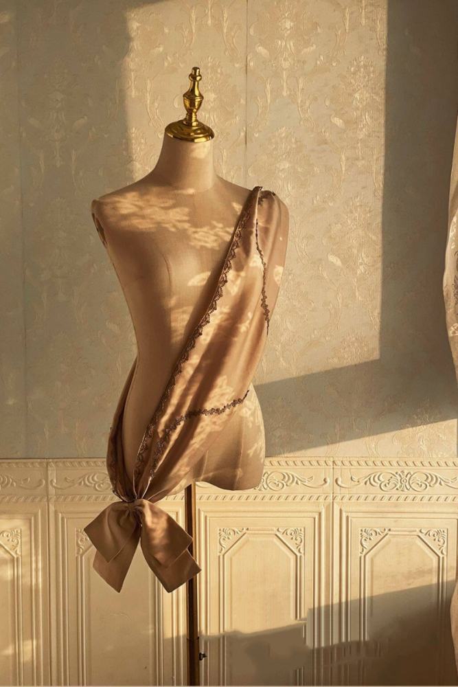 Xwc ～Sinking Twilight～ Regency Era Empire Headbow Shawl and Ribbon
