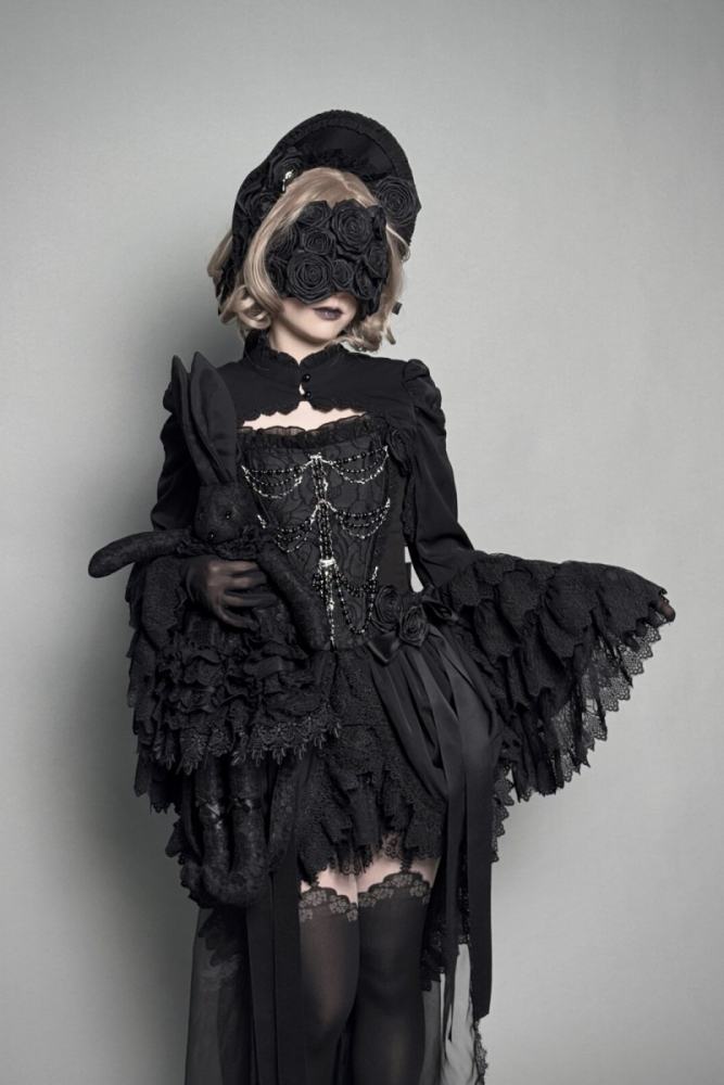 LeMiroir Saint Follower Gothic Lolita Bonnet Chain and Top Hat