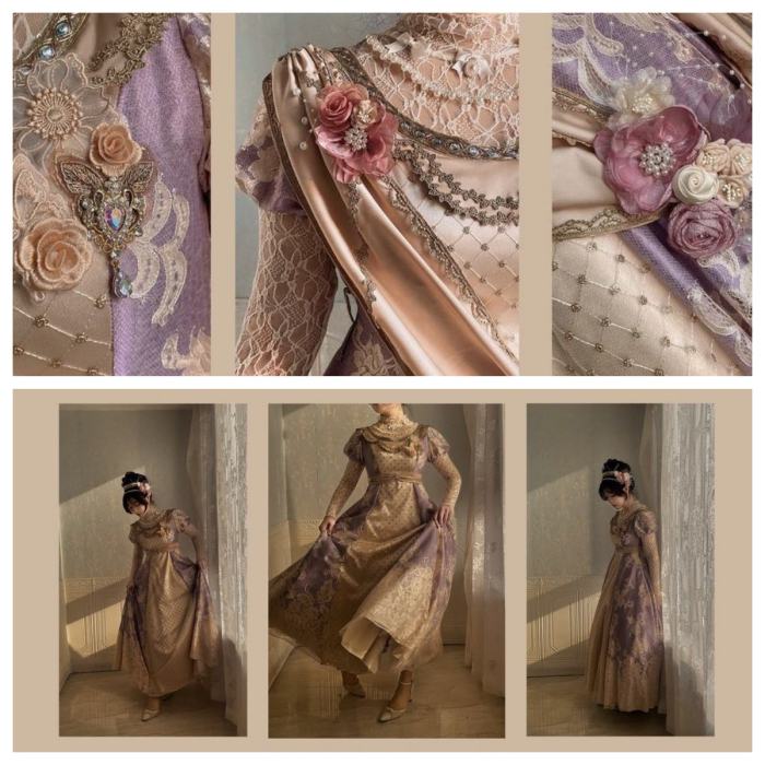 Xwc ～Sinking Twilight～ Luxury Regency Era Empire OP Dress