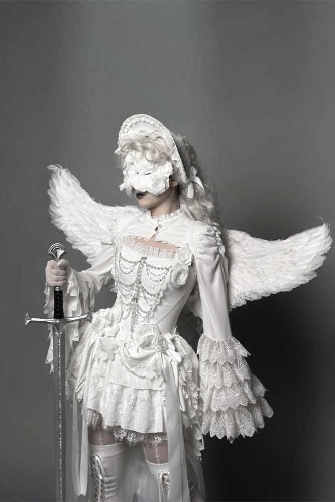 LeMiroir Saint Follower Gothic Lolita Bonnet Chain and Top Hat