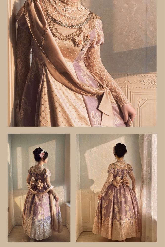 Xwc ～Sinking Twilight～ Luxury Regency Era Empire OP Dress