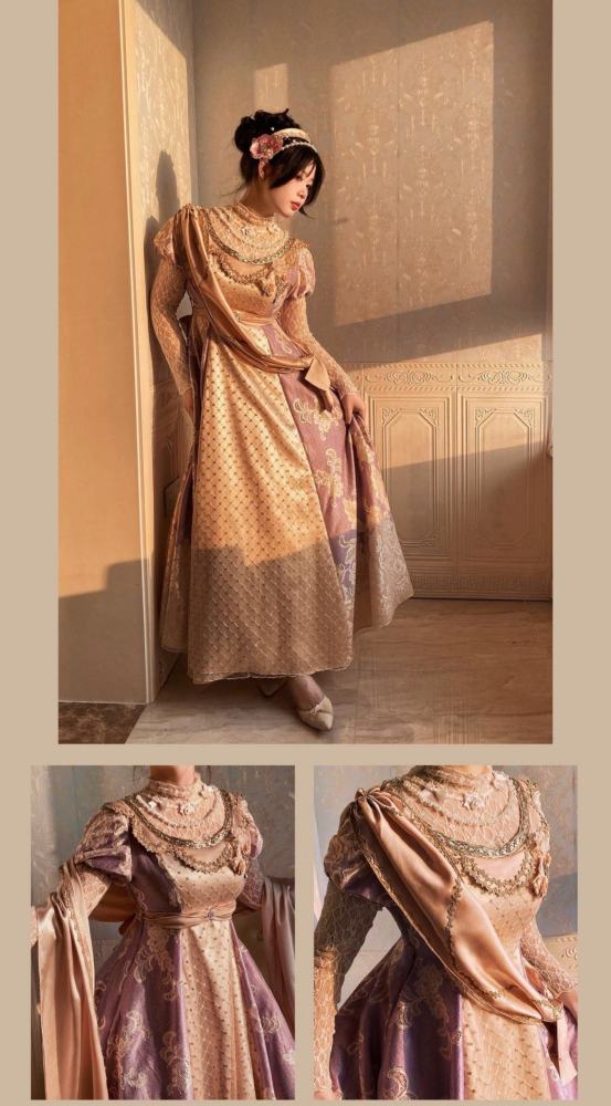 Xwc ～Sinking Twilight～ Luxury Regency Era Empire OP Dress