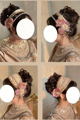 Xwc ～Sinking Twilight～ Regency Era Empire Headbow Shawl and Ribbon