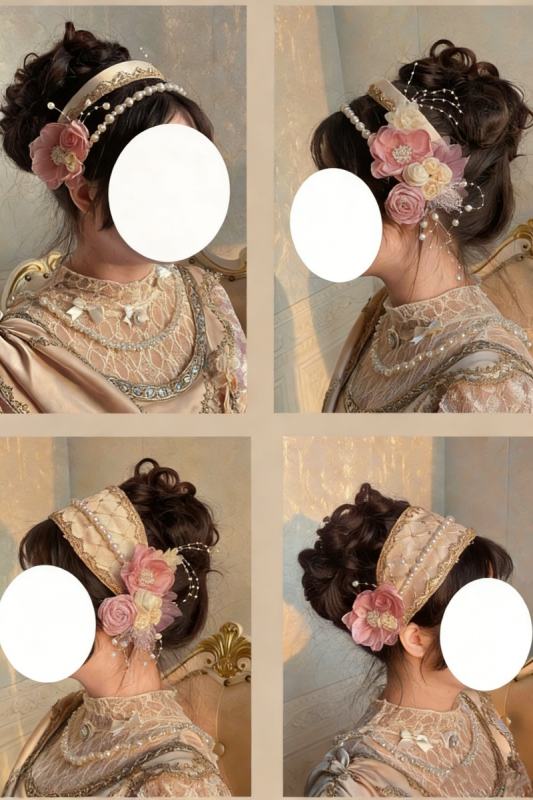 Xwc ～Sinking Twilight～ Regency Era Empire Headbow Shawl and Ribbon