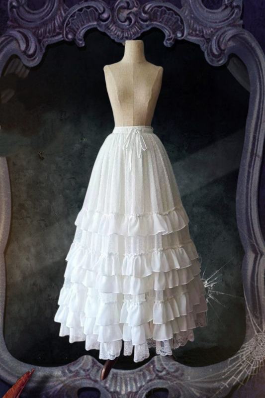 Tdxg Lolita Skirt Versatile Chiffon Petticoat