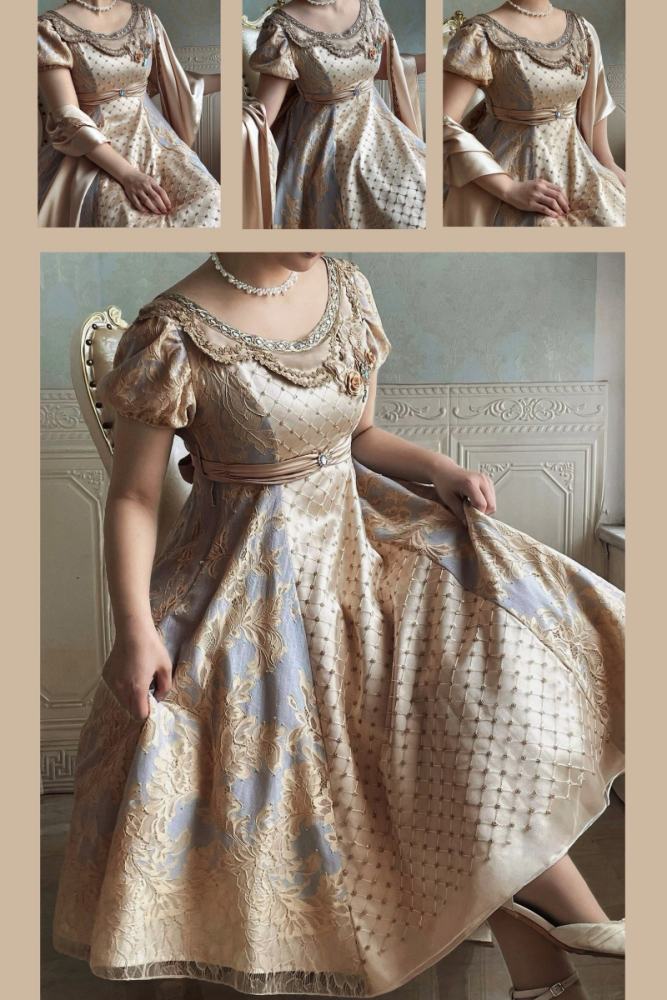 Xwc ～Sinking Twilight～ Luxury Regency Era Empire OP Dress
