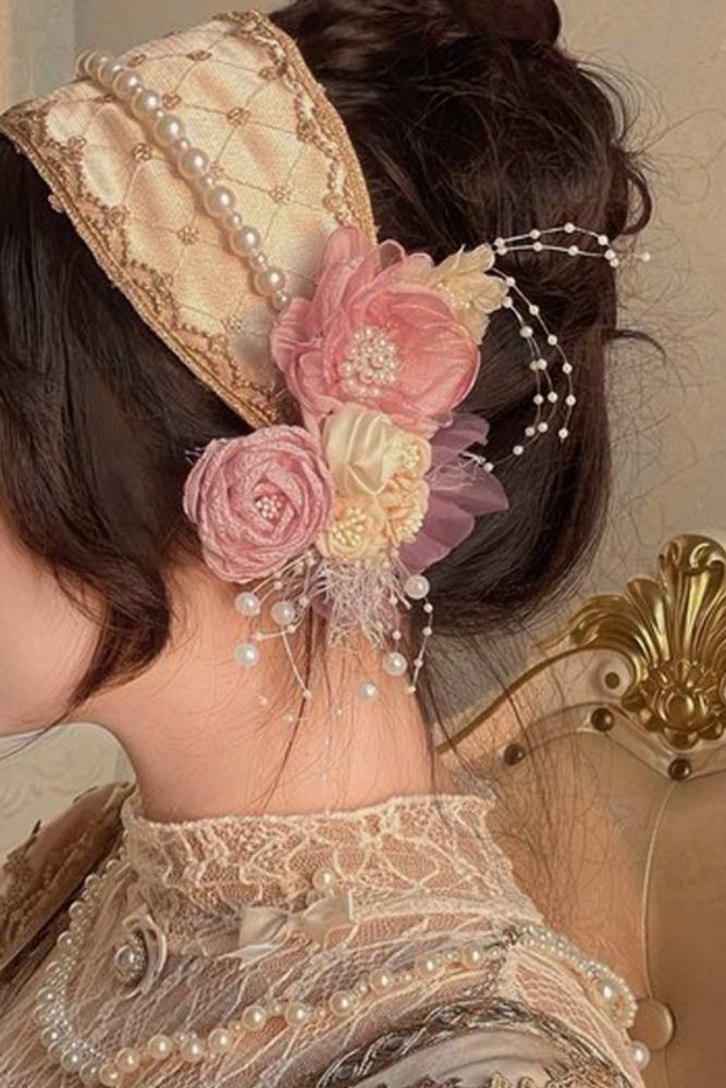 Xwc ～Sinking Twilight～ Regency Era Empire Headbow Shawl and Ribbon