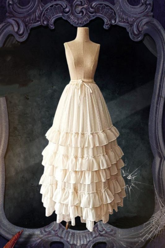 Tdxg Lolita Skirt Versatile Chiffon Petticoat