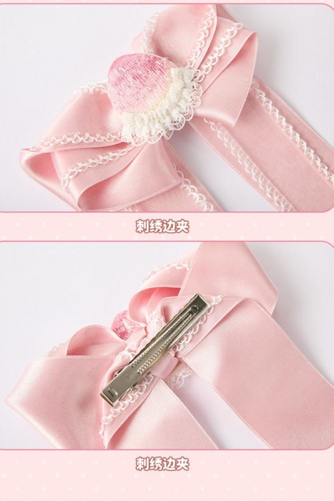 Summer Fairy Sanrio Pink Strawberry Cake Hat and Lolita Side Clips