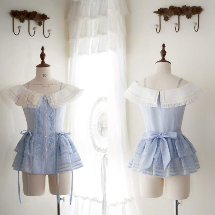Tonight My Second Letter to You Vintage Lolita Skirt and Top