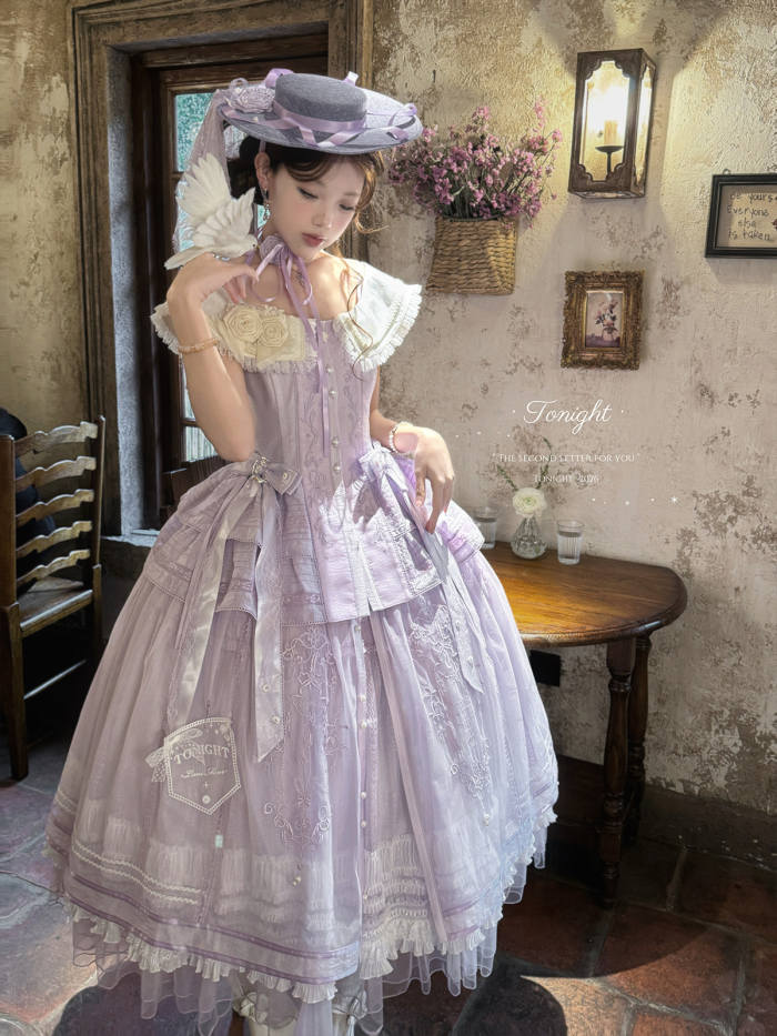 Tonight My Second Letter to You Vintage Lolita Skirt and Top