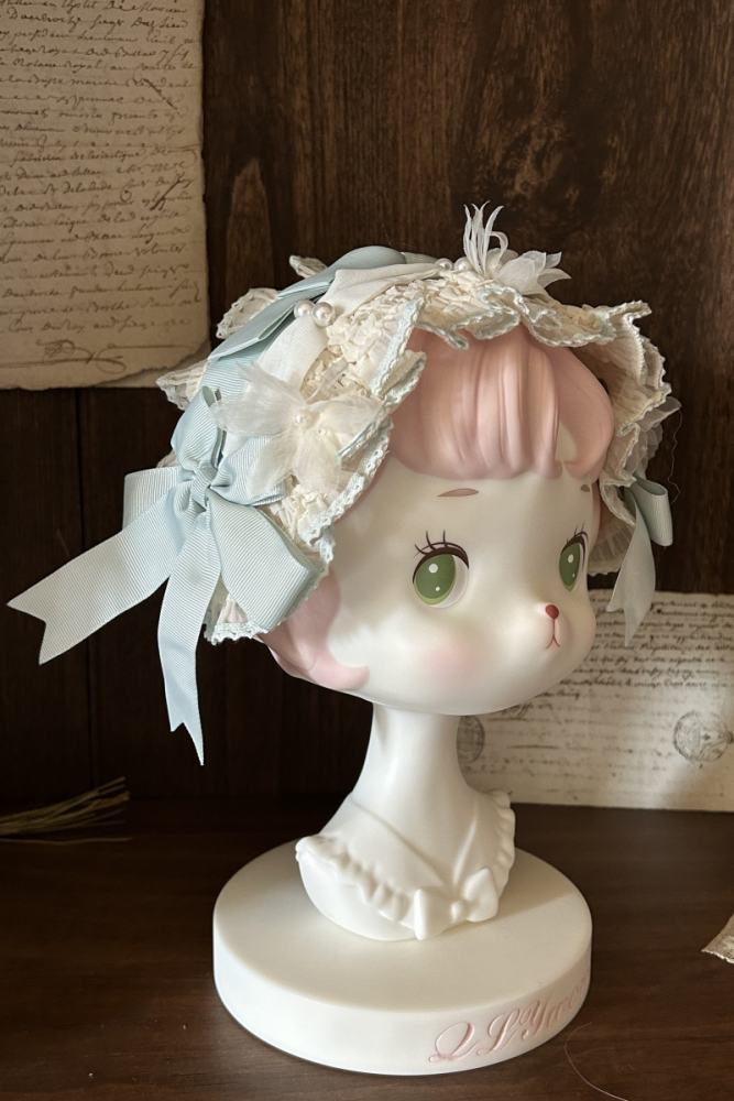 Meowing and Fruity Dream of Flowers and Vines Lolita Hairband Side Clips Tailing and Choker