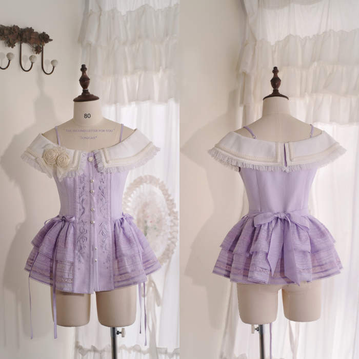 Tonight My Second Letter to You Vintage Lolita Skirt and Top