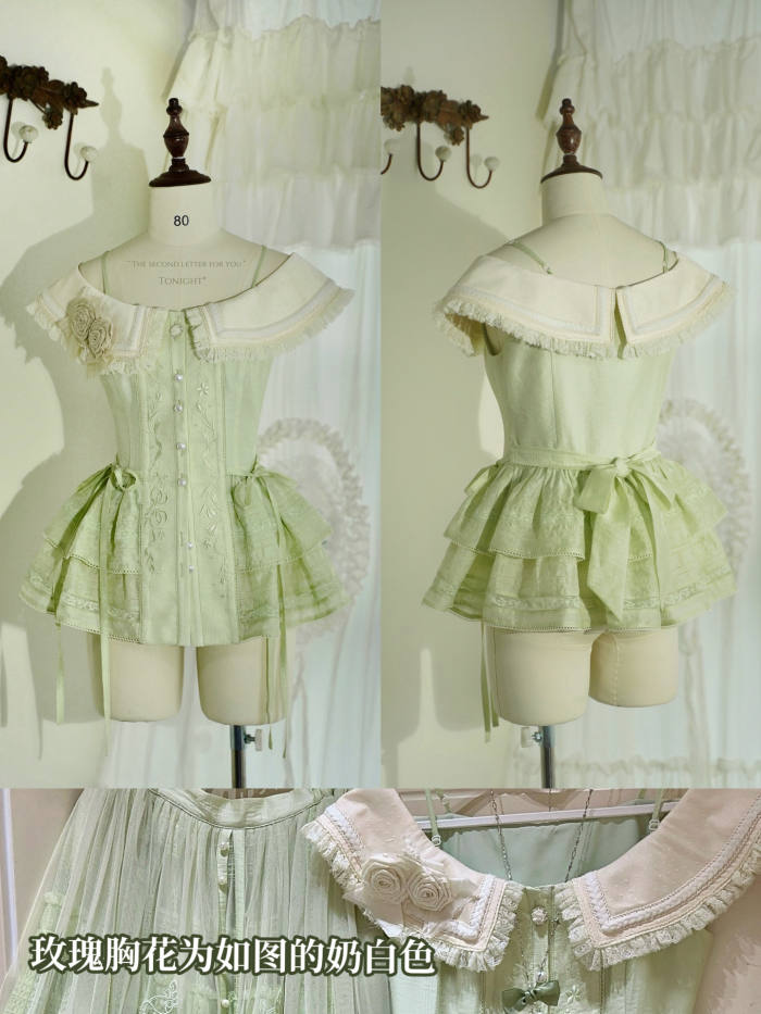 Tonight My Second Letter to You Vintage Lolita Skirt and Top