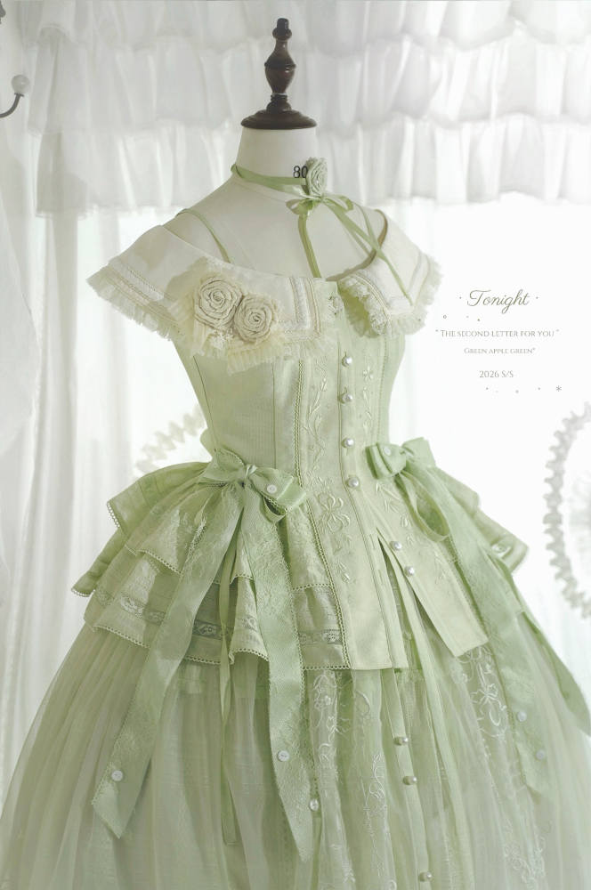 Tonight My Second Letter to You Vintage Lolita Skirt and Top