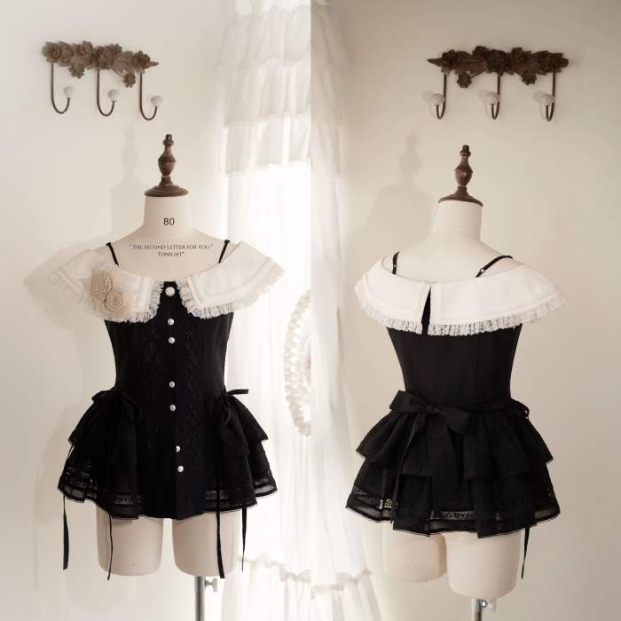 Tonight My Second Letter to You Vintage Lolita Skirt and Top