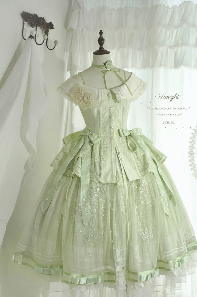 Tonight My Second Letter to You Vintage Lolita Skirt and Top