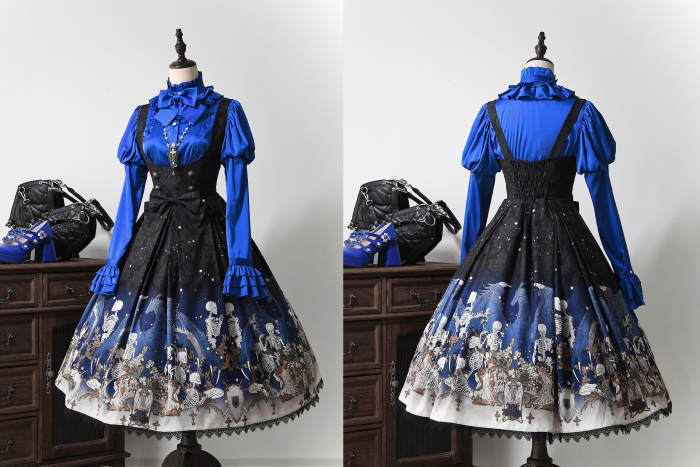 Nnstar Dragon Bone Lily Retro Gothic JSK Lolita Dress