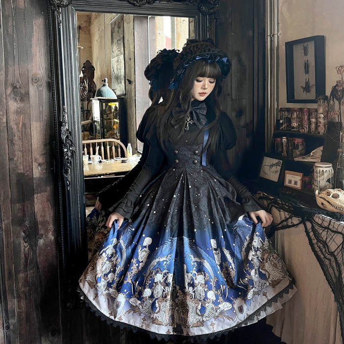 Nnstar Dragon Bone Lily Retro Gothic JSK Lolita Dress