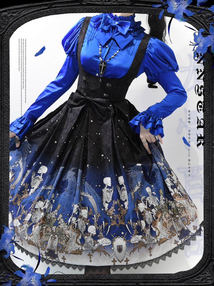 Nnstar Dragon Bone Lily Retro Gothic JSK Lolita Dress