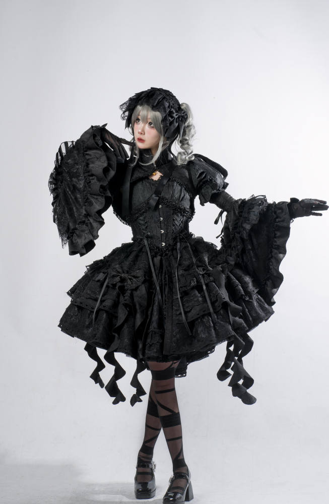 Smoothy Caliburn Gothic Lolita Dress Full Set