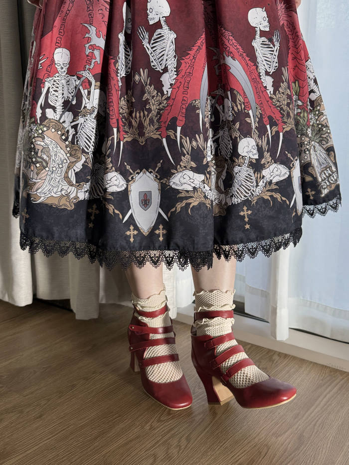 Nnstar Dragon Bone Lily Retro Gothic JSK Lolita Dress