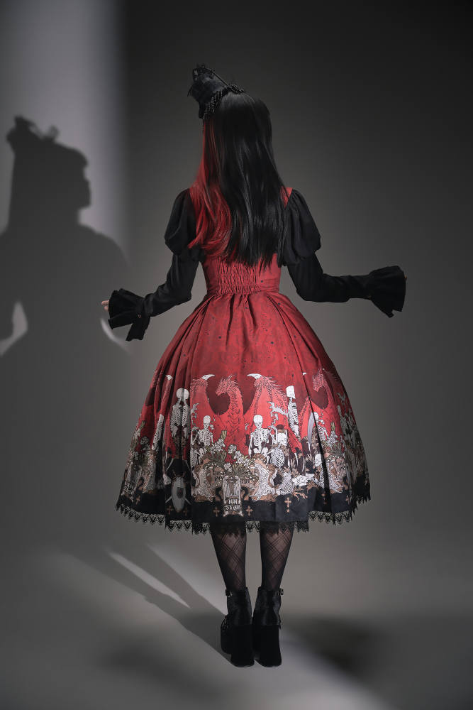 Nnstar Dragon Bone Lily Retro Gothic JSK Lolita Dress