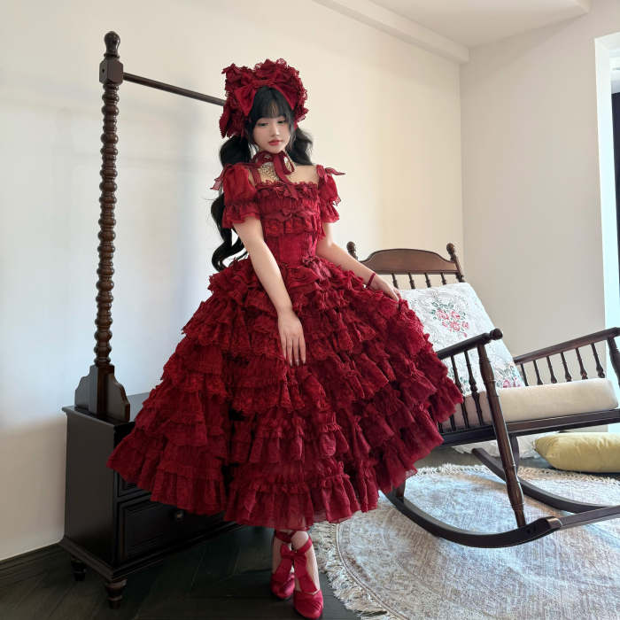 Gem and Rose Hime Lolita Dress 5 Colors