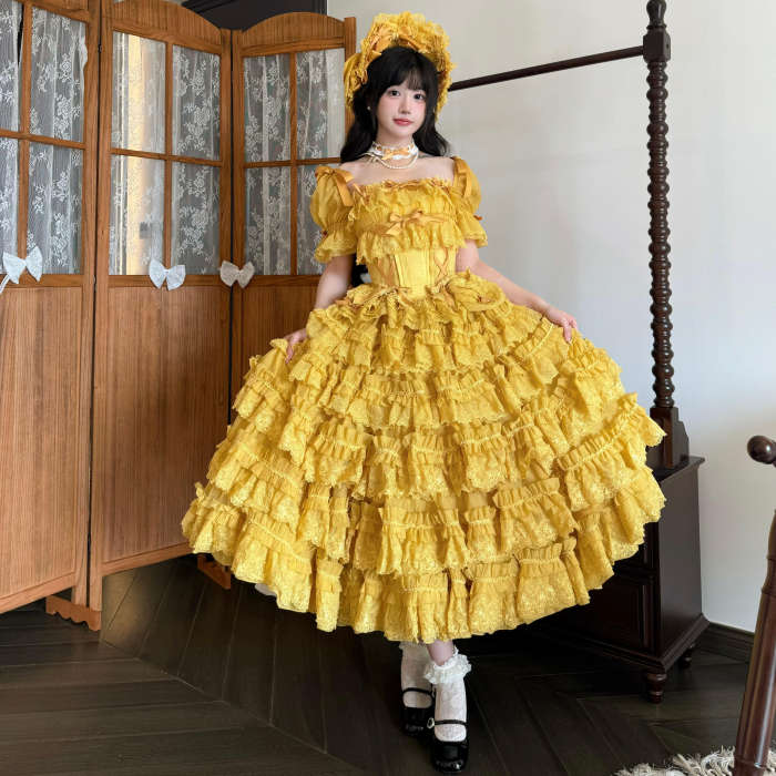 Gem and Rose Hime Lolita Dress 5 Colors