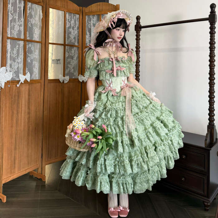 Gem and Rose Hime Lolita Dress 5 Colors