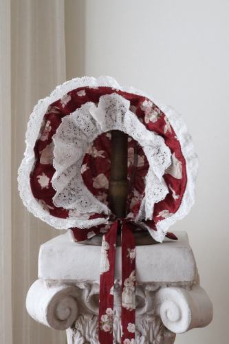 Nnstar ～Bunny Bouquet～ Lolita Red Purple Bonnet