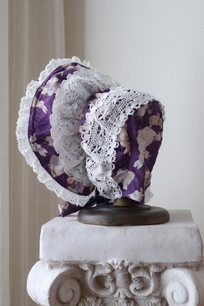 Nnstar ～Bunny Bouquet～ Lolita Red Purple Bonnet
