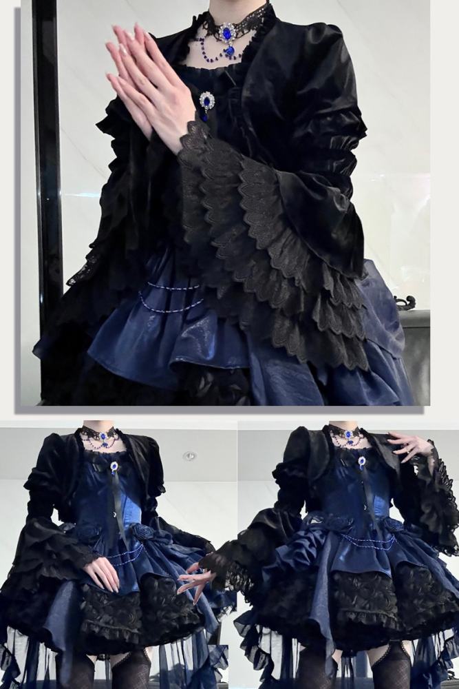 Sheer Ocean ~Rosette Nebula~ Gothic Lolita Extended Sleeves Coat
